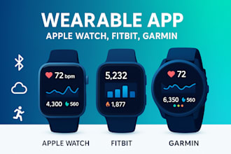 develop wearable integrated app for apple watch, fitbit, germin