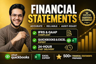 prepare complete financial statements for any business and organization