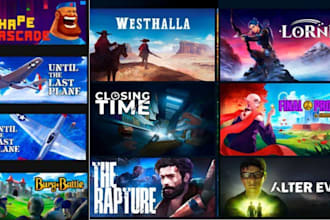 design steam capsule art game banners posters steam game cover art design,