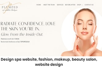 design spa website, fashion, makeup, beauty salon, website design
