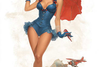pin up girl and pin up girl illustration