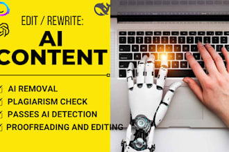 humanize ai content editing proofreading manualy rewrite ai content to human seo