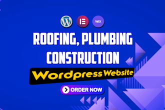 design a SEO friendly construction, roofing and hvac wordpress website