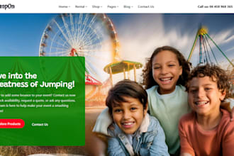 build dynamic bounce house website party website bounce house rental website