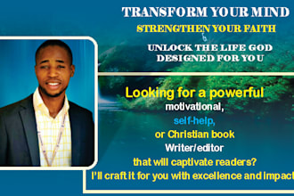 ghostwrite motivational self help and christian books and ebook writer