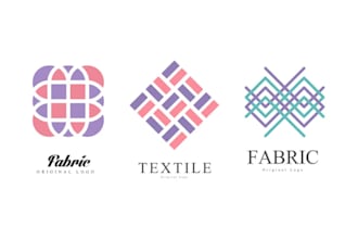 design a unique and professional textile logo for your fabric or fashion brand