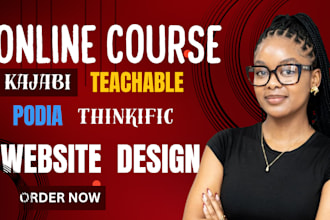kajabi online course website in teachable thinkific podia expert