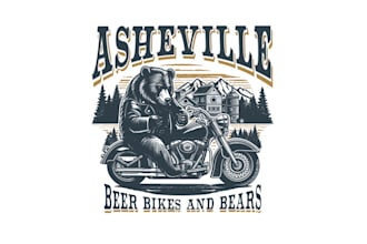 design beer bears motor bikes logo