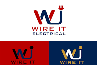 design a modern custom electrical , wire company logo for your brand