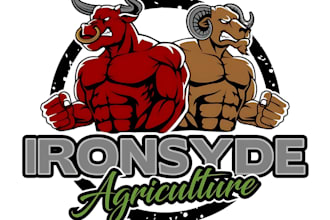 do create unique cow, goat, bull farm logo