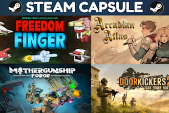 do steam capsule art marketing banner game poster art  steam video game design