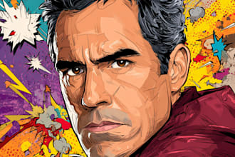 draw comic book cartoon and custom illustration digital art