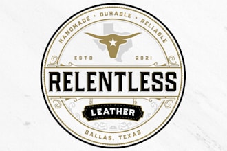 design unique logo for leather goods, fashion brands, and artisan product