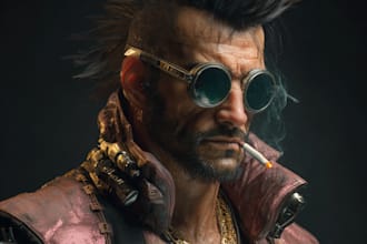 create cyberpunk and retro aesthetic characters