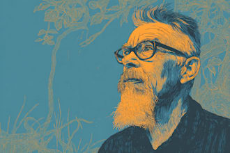 a custom portrait in linocut style