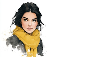 draw a cute watercolor illustration