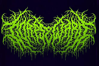 create a gore themed grindcore metal logo design