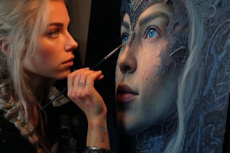 paint a realistic or fantasy portrait