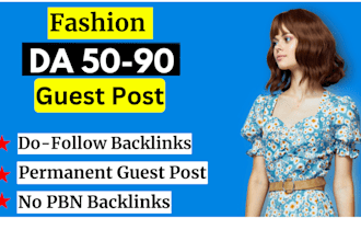 do guest post in fashion beauty and cosmetics niche da 70 SEO backlinks