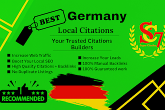 do create 200 german local citation for local seo and business ranking
