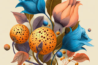 create a botanical illustration for your book or postcards