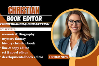 proofread, line edit christian memoir book, sci fi novel, fantasy romance editor