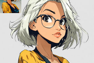 do portrait, bust up, pfp, in cool anime style