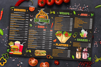 design an eye catching hotel menu that attracts more customers
