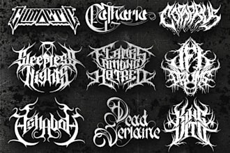 design a killer black metal and death metal logo for you