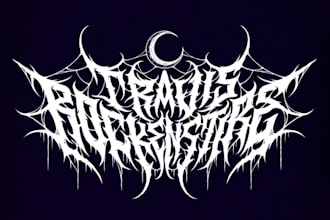design a sharp and spiky grindcore metal logo