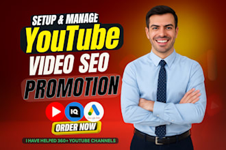 do youtube SEO and organic promotion for channel growth