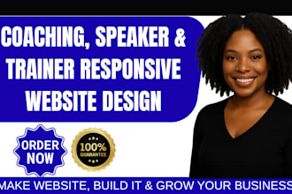design a responsive life coaching website for speakers, trainers and coach