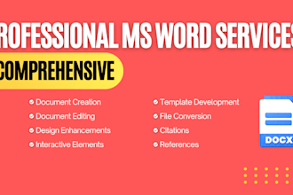 create, edit, format, design, and convert microsoft word documents