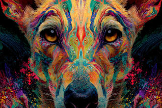 animal color abstract art