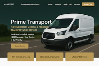 launch a nemt website design for non emergency medical transport with booking