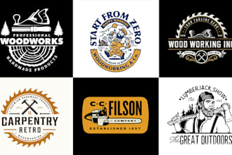 design woodworking or carpentry for logo and t shirt