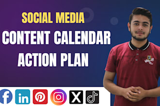 create social media marketing content calendar planner