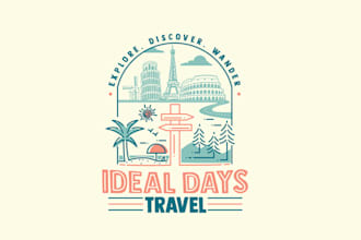 design unique travel company logo