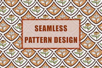 draw unique seamless pattern design for textile, fabric and print
