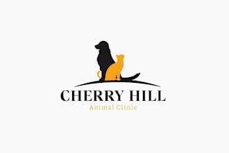 design modern classy veterinary clinic logo