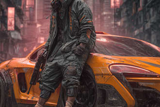 create cyberpunk character art
