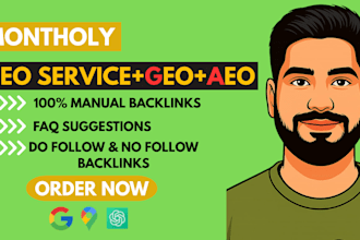 do montholy aeo, GEO and off page backlinks building