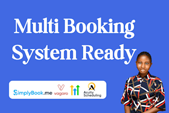 set up vagaro, acuity, simplybookme and gohighlevel booking system