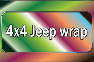design vehicle wrap, custom 4x4 jeep wraps, pickup truck, and boat wrap design