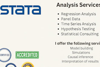 stata data analysis on econometrics, statistic and results replication