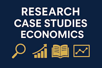 write professional economics research reports and case studies