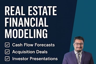 make real estate financial models with irr, npv and projections for investors