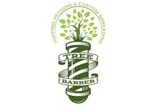 design innovative tree barber new logo