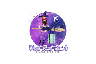 make magical and artsy travel boutique logo