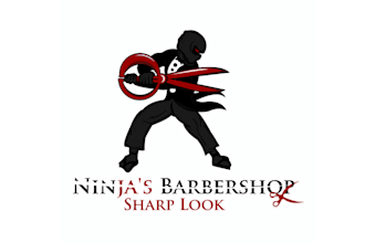 design spotless professional barber ninja logo